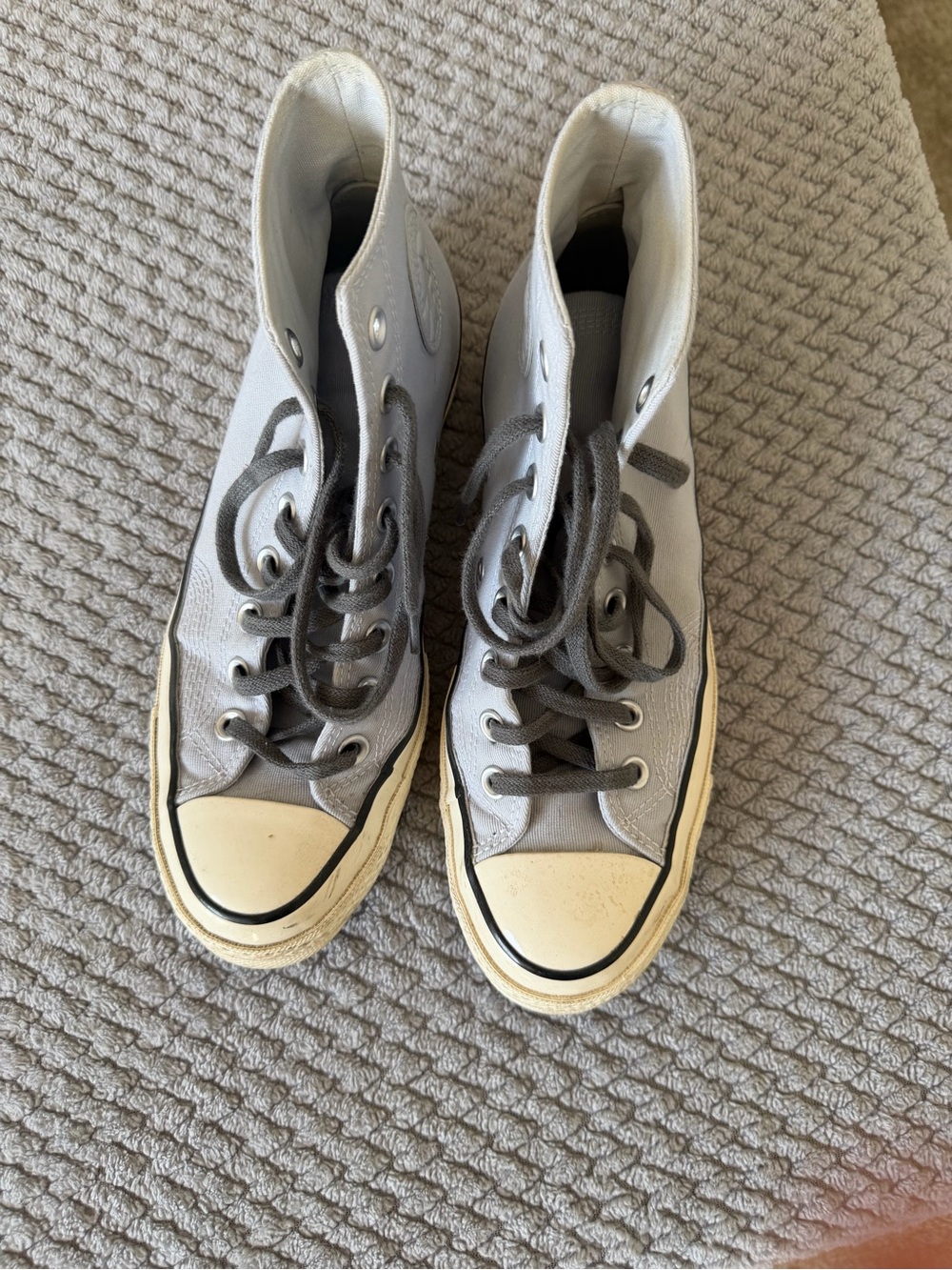 Converse Classic High-Top Canvas Sneakers in Light Gray